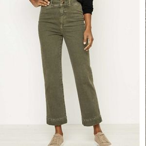 Loft denim crop wide leg jeans